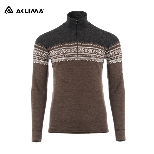 挪威[ACLIMA] DW MARIUS MOCK NECK W/ZIP M / 歐洲製男款美麗諾羊毛快乾衣