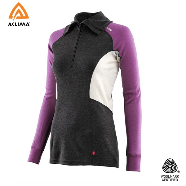 挪威[ACLIMA] WW Polo W / 美麗諾羊毛女款拉鍊翻領長袖上衣 / Polo衫 / 運動上衣 / 冬季保暖服飾