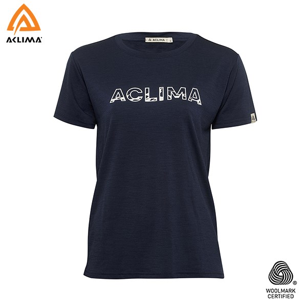 挪威[ACLIMA] LW Classic Tee Logo W / 歐洲製女款美麗諾羊毛輕量LOGO T恤 / 短袖T-Shirt / 快乾排汗吸濕