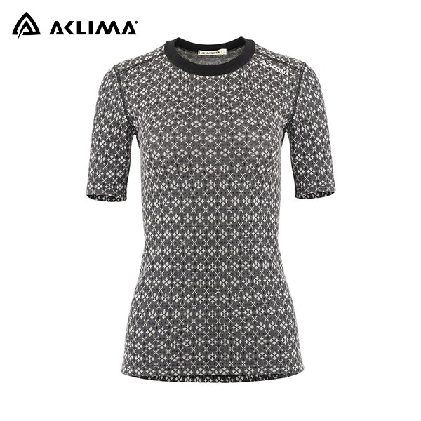 長毛象 -挪威[ACLIMA]DE Glitre T-Shirt W 女提花短袖上衣 / 圖樣羊毛 / 無車縫觸感