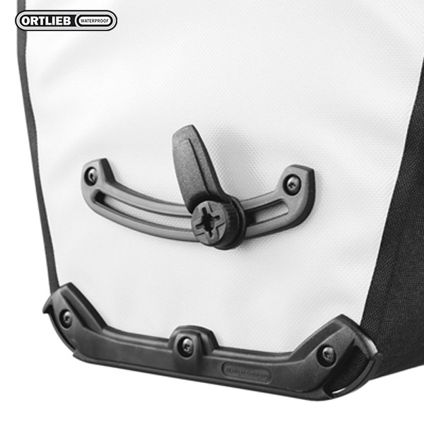 德國【ORTLIEB】Back-Roller Design 亮面防水馬鞍袋20L / 白黑(湖面)