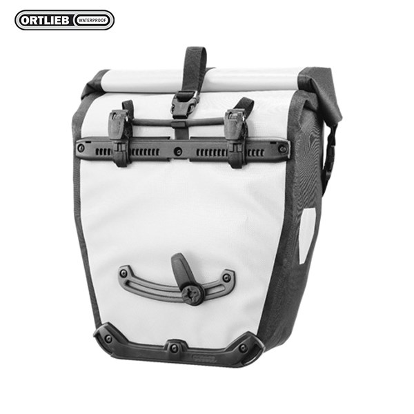 德國【ORTLIEB】Back-Roller Design 亮面防水馬鞍袋20L / 白黑(湖面)