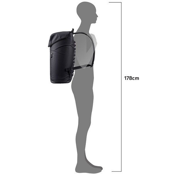 德國【ORTLIEB】Soulo Metrosphere 25L 防水背包 黑壓紋 / 磁扣式防水背包 25L / 休閒後背包 / 筆電背包