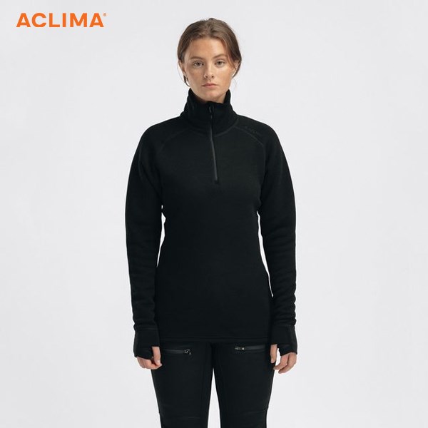挪威【ACLIMA】FW Polo w/zip W 女拉鍊高領上衣 / 美麗諾羊毛 / 保暖刷毛 / 輕量快乾