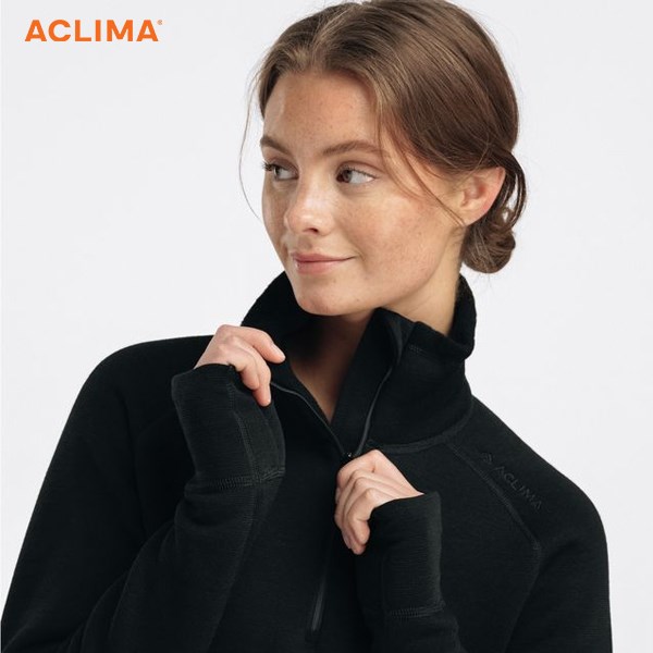 挪威【ACLIMA】FW Polo w/zip W 女拉鍊高領上衣 / 美麗諾羊毛 / 保暖刷毛 / 輕量快乾