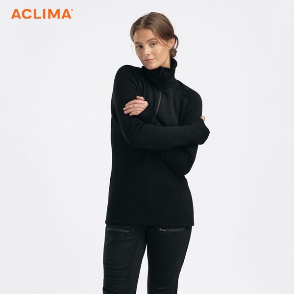 挪威【ACLIMA】FW Polo w/zip W 女拉鍊高領上衣 / 美麗諾羊毛 / 保暖刷毛 / 輕量快乾