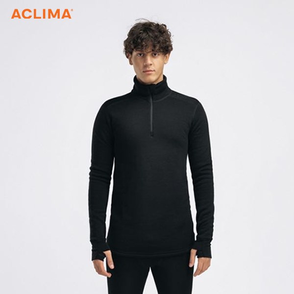  挪威【ACLIMA】FW Polo w/zip M 男拉鍊高領上衣 / 美麗諾羊毛 / 保暖刷毛 / 輕量快乾