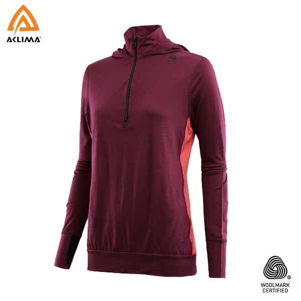 挪威[ACLIMA] LW Reinforced Hoodie W / 歐洲製女款美麗諾羊毛輕量連身帽T