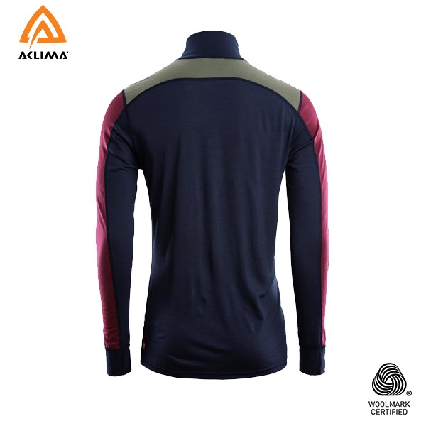 挪威[ACLIMA] LW Reinforced Mockneck M / 歐洲製男款美麗諾羊毛輕量耐磨高領上衣
