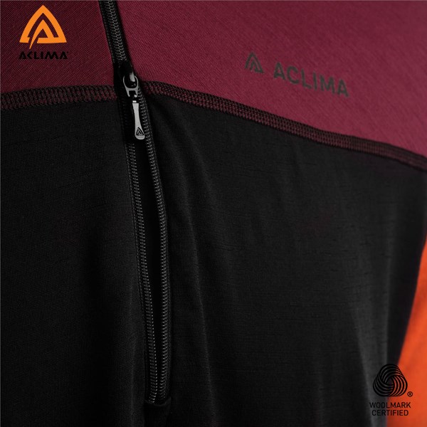 挪威[ACLIMA] LW Reinforced Mockneck M / 歐洲製男款美麗諾羊毛輕量耐磨高領上衣
