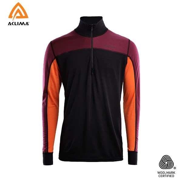 挪威[ACLIMA] LW Reinforced Mockneck M / 歐洲製男款美麗諾羊毛輕量耐磨高領上衣