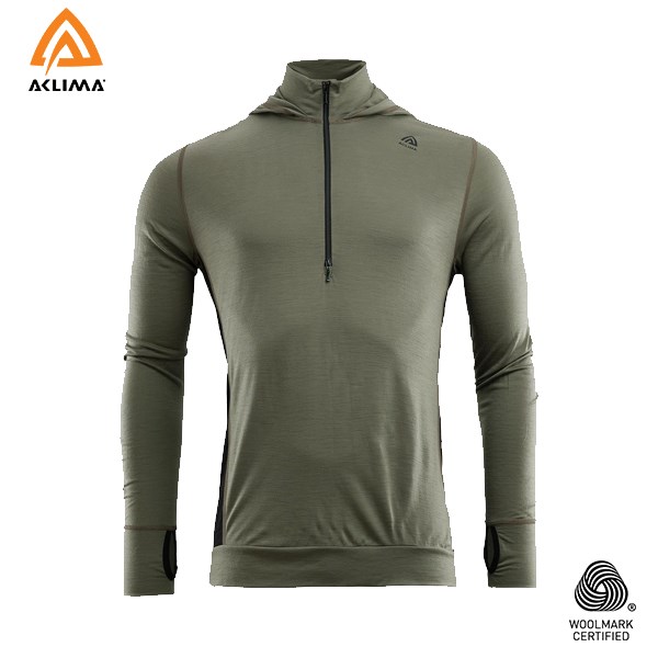 挪威[ACLIMA] LW Reinforced Hoodie M / 歐洲製男款美麗諾羊毛輕量連身帽T