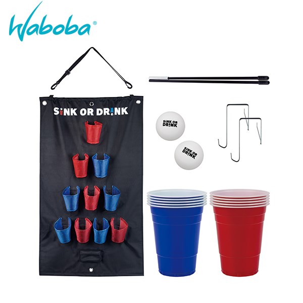 瑞典[WABOBA] Sink or Drink 紅藍杯組(10+2)/戶外陸上玩具/露營玩具
