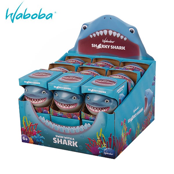 瑞典[WABOBA] Sharky Shark 水上彈力球(鯊魚)/孩童水上玩具/露營休閒玩具 / 戶外玩具 / 水上陸上玩具