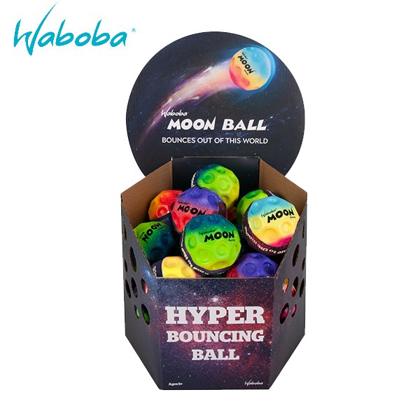 瑞典[WABOBA] Gradient Moon Ball 炫彩彈力球(月球款)(隨機出貨)