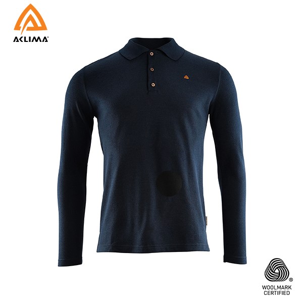 挪威[ACLIMA] LeisureWool Pique Shirt Long Sleeve M / 歐洲製男款美麗諾羊毛長袖Polo衫