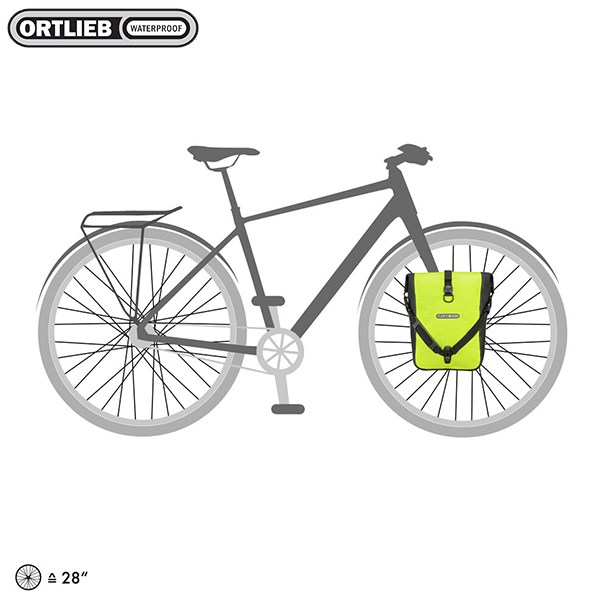 德國[ORTLIEB] Sport Roller High Visibility QL2.1 / 螢光防水馬鞍袋-肩背四用包(一對)可掛,手提,肩背及雙肩(需另購背架)