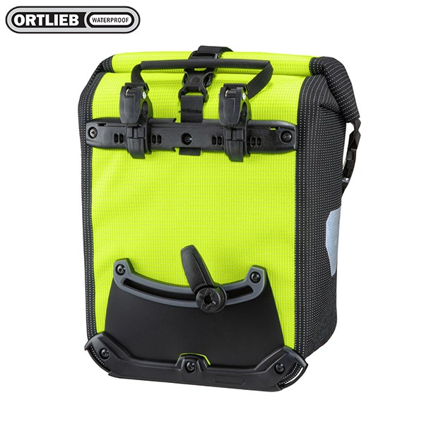 德國[ORTLIEB] Sport Roller High Visibility QL2.1 / 螢光防水馬鞍袋-肩背四用包(一對)可掛,手提,肩背及雙肩(需另購背架)
