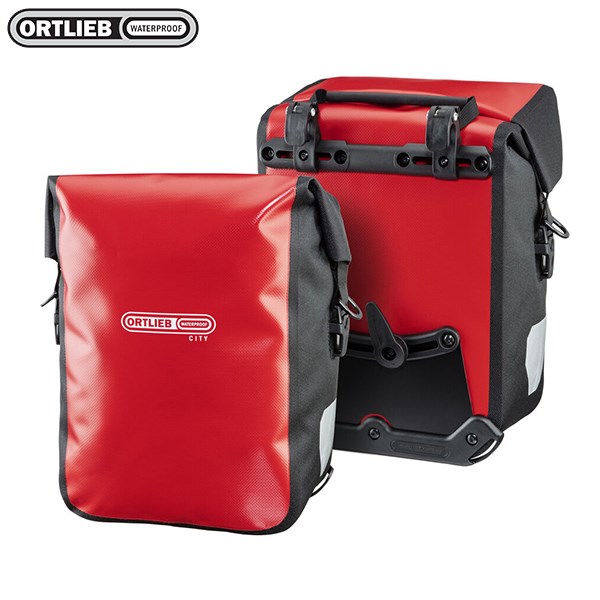 德國[ORTLIEB] Sport-Roller City (pair) -亮面防水馬鞍袋-肩背四用包(一對)可掛,手提,肩背及雙肩(需另購背架)