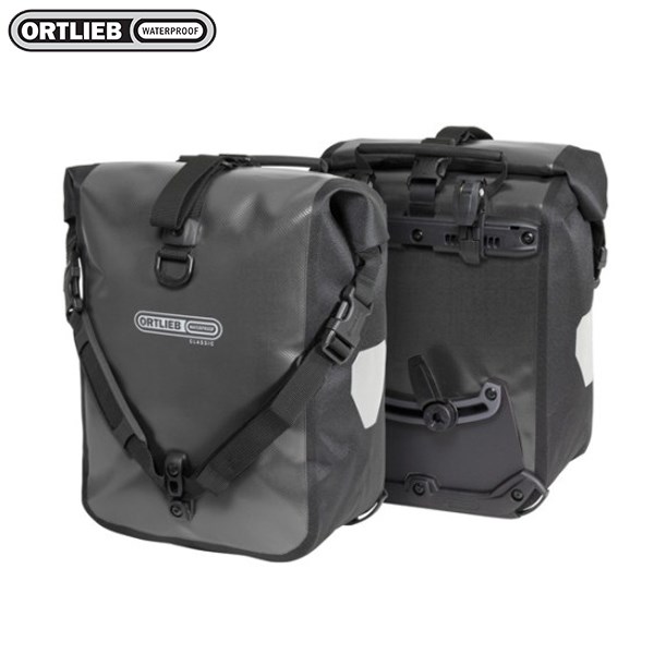德國[ORTLIEB] Sport-Roller Classic (pair) -亮面防水馬鞍袋-肩背四用包(一對)可掛,手提,肩背及雙肩(需另購背架)