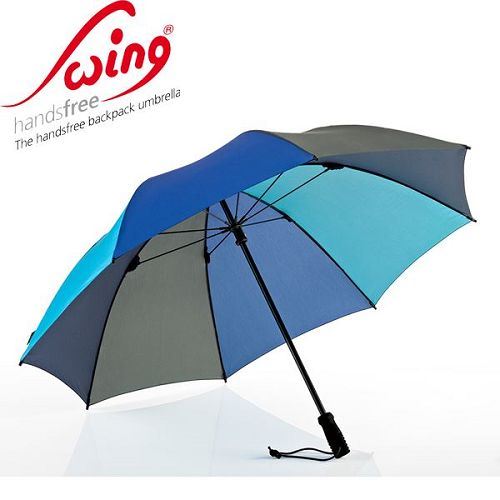 德國[EuroSCHIRM] 德國高級雨傘品牌  SWING HANDSFREE / 免持健行傘 大(灰藍)