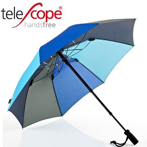 德國[EuroSCHIRM] 德國高級雨傘品牌 TELESCOPE HANDSFREE / 免持健行傘 小(灰藍)