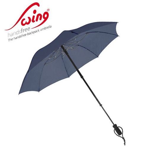 德國[EuroSCHIRM] 德國高級雨傘品牌 TELESCOPE HANDSFREE / 免持健行傘 小(深藍)