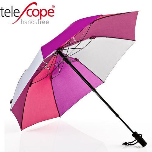 德國[EuroSCHIRM] 全德國高級雨傘品牌 TELESCOPE HANDSFREE / 免持健行傘 小(深紫)