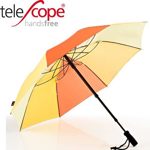 德國[EuroSCHIRM] 德國高級雨傘品牌 TELESCOPE HANDSFREE / 免持健行傘 小(黃)