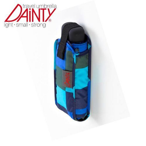 德國[EuroSCHIRM] 德國高級雨傘品牌 DAINTY / 輕巧迷你晴雨傘(方格亮藍)(五節)