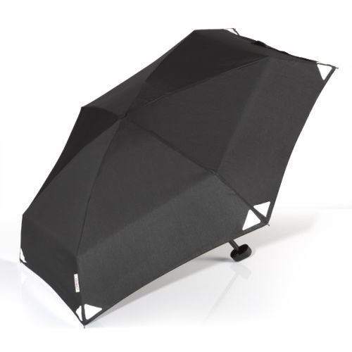 德國[EuroSCHIRM] 德國高級雨傘品牌 DAINTY / 輕巧迷你晴雨傘(黑-反光) (五節)