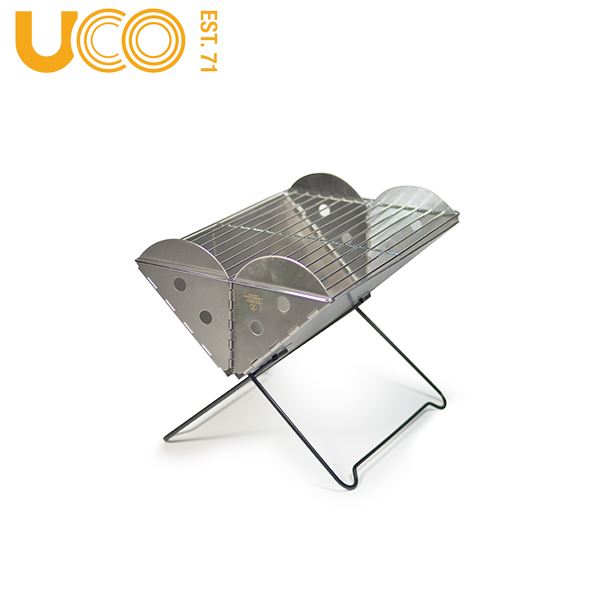 美國【UCO】FLATPACK PORTABLE GRILL & FIREPIT 攜帶式折疊烤架&火爐(中) / 烤肉架 /露營烤肉