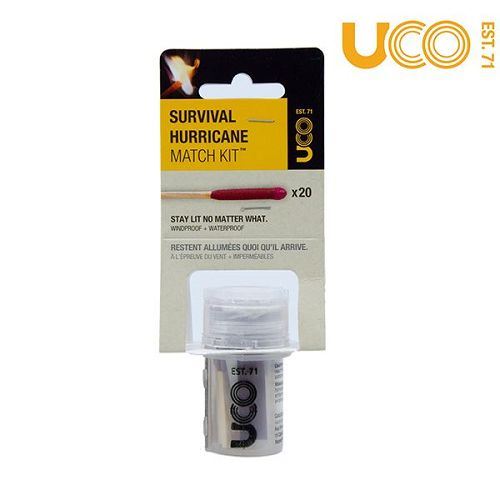 美國【UCO】SURVIVAL HURRICAN MATCH KIT 防小雨防風耐用小支火柴