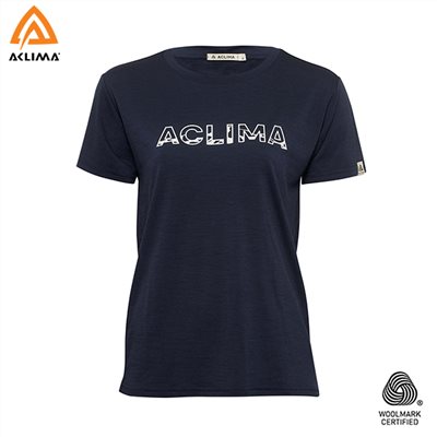 挪威[ACLIMA] LW Classic Tee Logo W / 歐洲製女款美麗諾羊毛輕量LOGO T恤 / 短袖T-Shirt / 快乾排汗吸濕