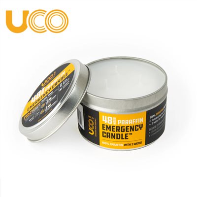 美國【UCO】EMERGENCY CANDLE48-HOUR PARAFFIN,救難石蠟蠟燭48小時