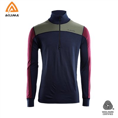 挪威[ACLIMA] LW Reinforced Mockneck M / 歐洲製男款美麗諾羊毛輕量耐磨高領上衣