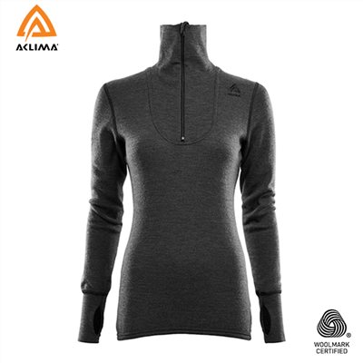 挪威[ACLIMA] DoubleWool Polo W / 歐洲製女款美麗諾快乾羊毛衣 / 半門襟拉鍊長袖上衣